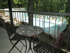 outdoor table on the balcony